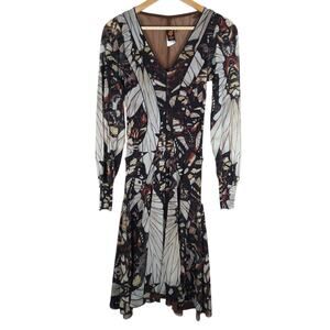 Vintage Jean Paul Gaultier Soleil Dress Medium Butterfly Sheer Mesh Y2K Glam